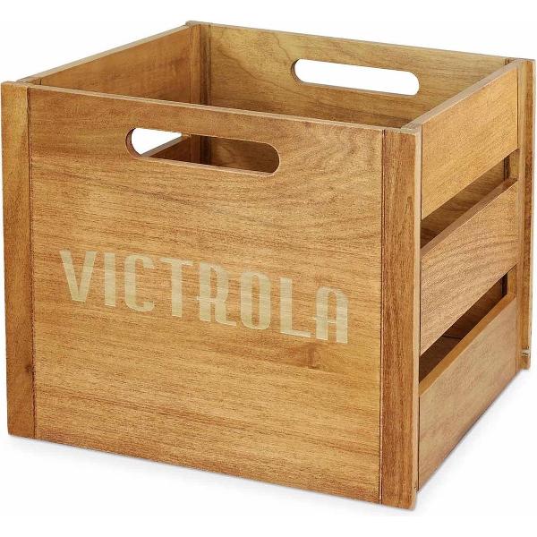 Victrola VA-20 Retro Houten Opslag Krat Mahonie