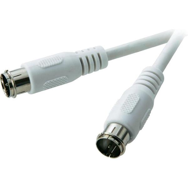 SpeaKa Professional Satelliet Aansluitkabel [1x F-quickstekker - 1x F-quickstekker] 10.00 m 75 dB Wit