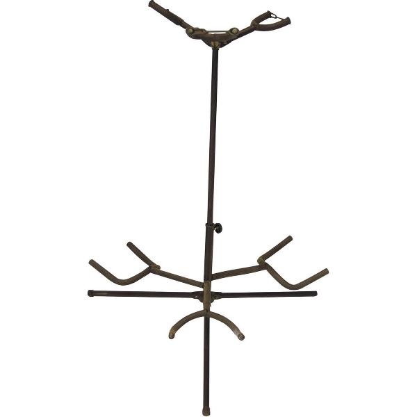 DIMAVERY Gitaarstandaard 3 gitaren - zwart