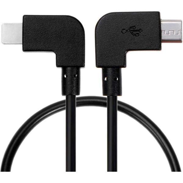 50CAL OTG kabel 30cm micro-USB >> Lightning (Apple iOS iPhone/iPad) stroom, data en video