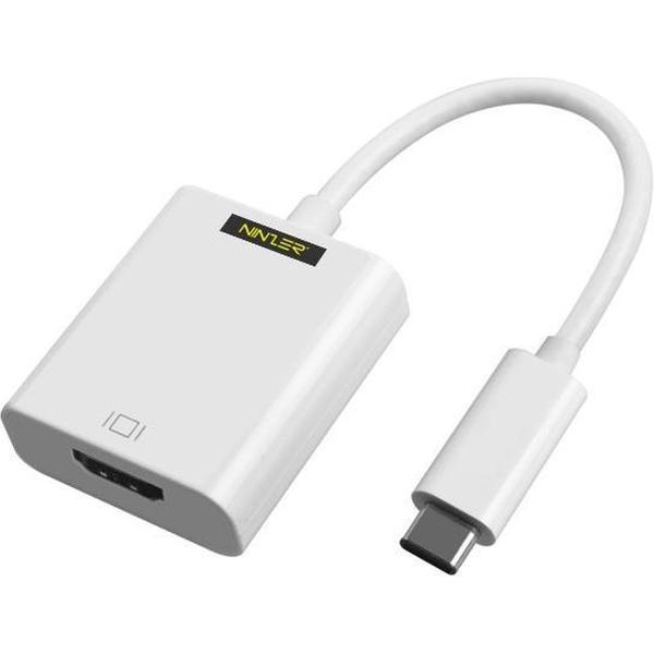 Ninzer® USB 3.1 Type-C naar HDMI Adapter / Converter kabel | Wit