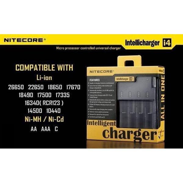 Nitecore intellicharger i4 batterijoplader