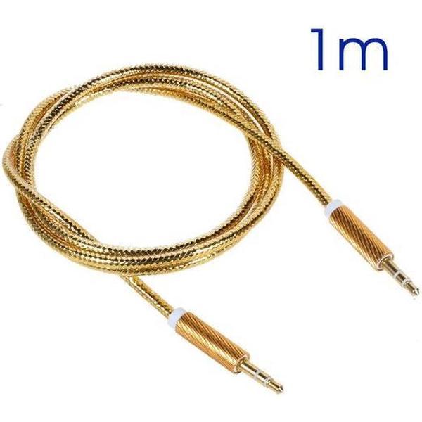 MT Deals - Ultra Sterke Audio AUX Kabel 3.5mm Jack - Goud