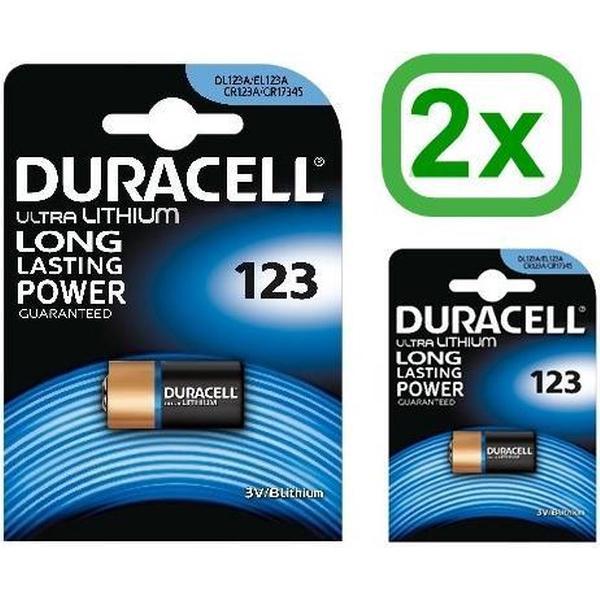 2 Stuks - Duracell CR123 CR123A Blister Pack