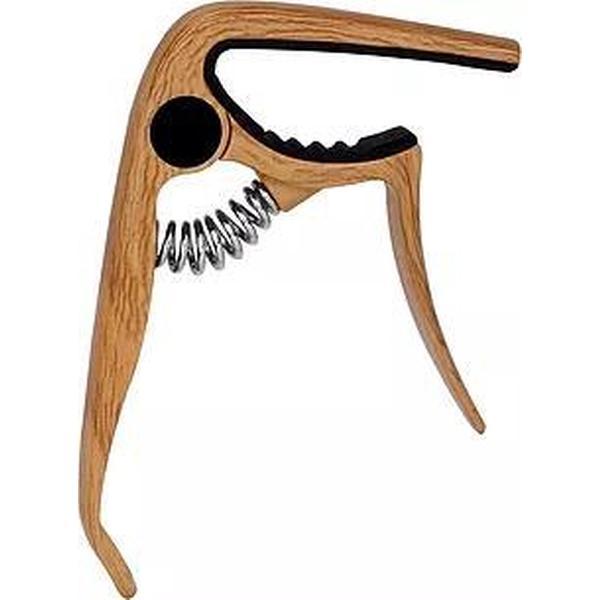 CLX Capo gitaarklem - Elektrisch - Akoestisch - Aluminium - Barreklem - Zwart - Capodaster - Houtenbekleding