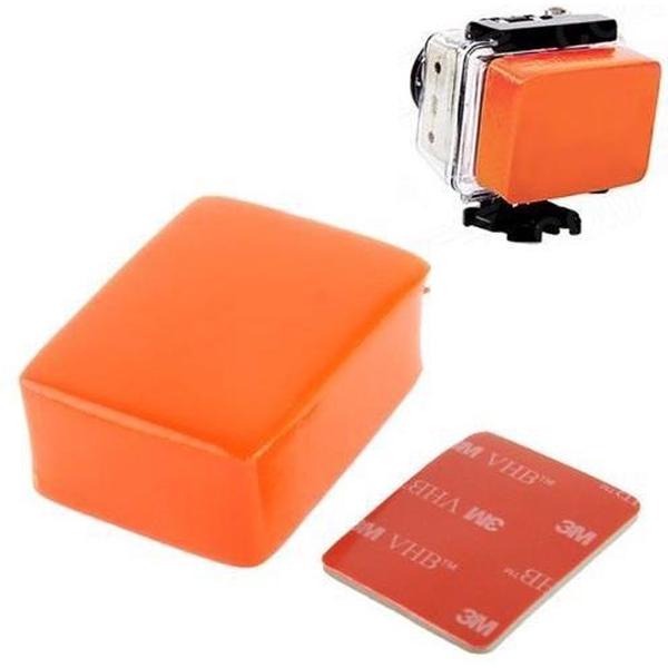 Floaty / Drijver oranje inclusief 3M bevestiging voor GoPro Hero 3/3+/4/5 en andere actiecamera's
