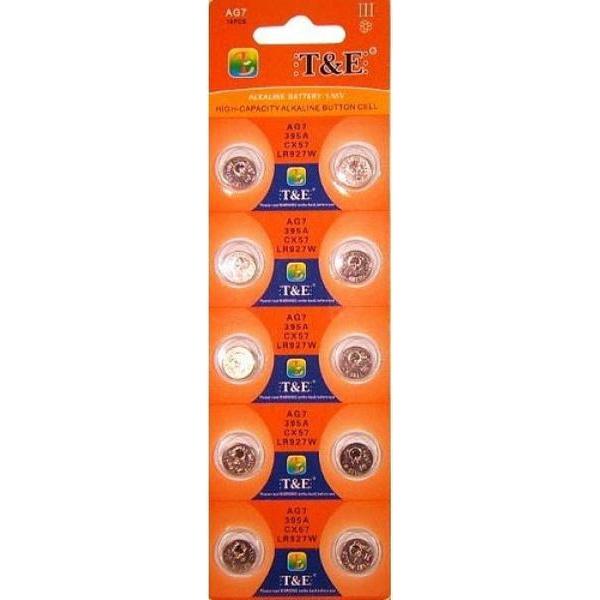 Lithium knoopcel AG7 / LR57- 1,5V (10 stuks)