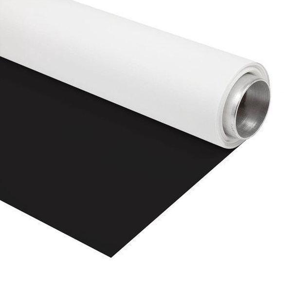 Folux Vinyl zwart/wit 2x8m rol achtergrond