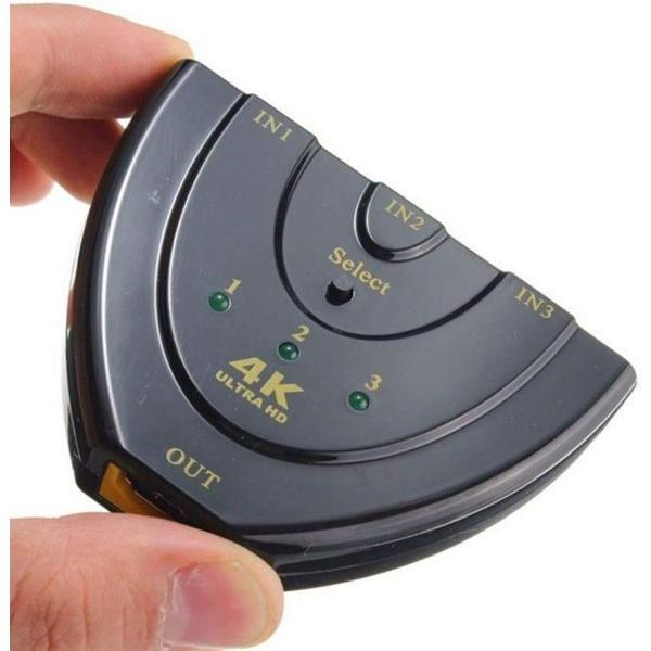 HDMI Switch 3 Poorts FULL HD - 4K - Zwart