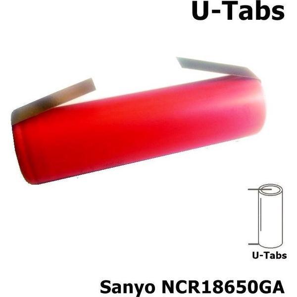 1 Stuk - U-Soldeerlippen - Sanyo NCR18650GA 18650 Li-ion 3500mAh