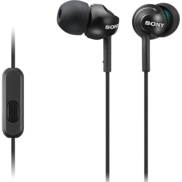 Sony MDR-EX110AP/B hoofdtelefoon/headset In-ear Zwart