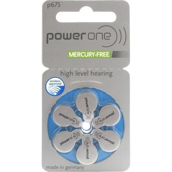 6 Stuks (1 blister met 6 stuks) - Power One Kwikvrij 675 Gehoorapparaat batterijen