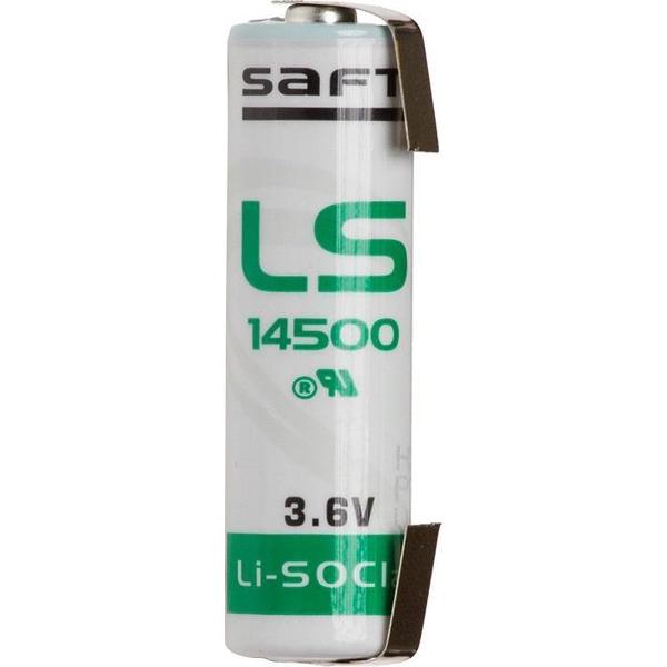 SAFT LS14500 / AA Lithium batterij 3.6V - 1 Stuk met U-soldeerlipjes