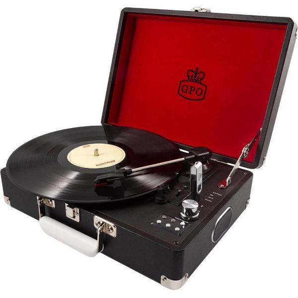 GPO Kofferplatenspeler Kofferplatenspeler ingebouwde speakers - Zwart