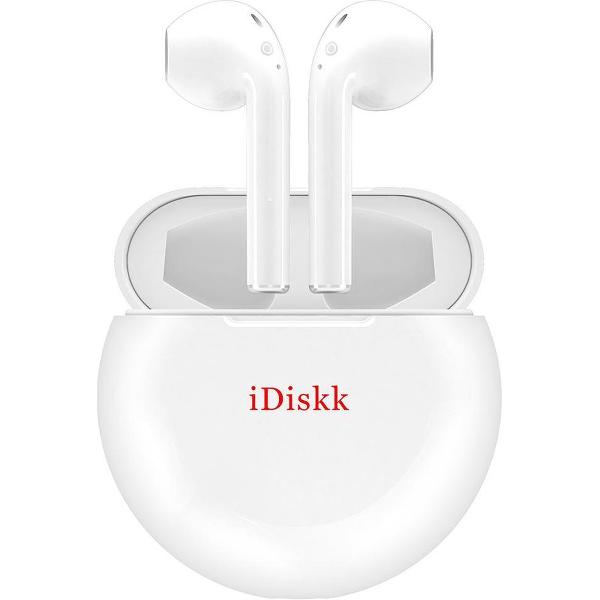 iDiskk Wireless - Volledig Draadloze Oordopjes - Wit