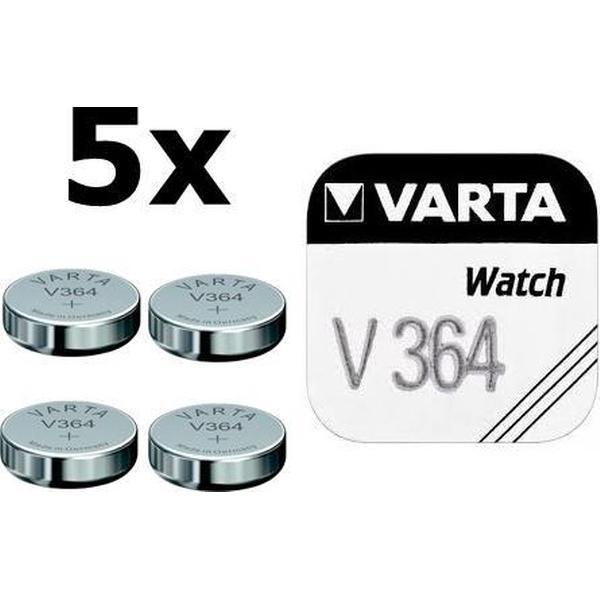 5 Stuks - Varta V364 20mAh 1.55V knoopcel batterij