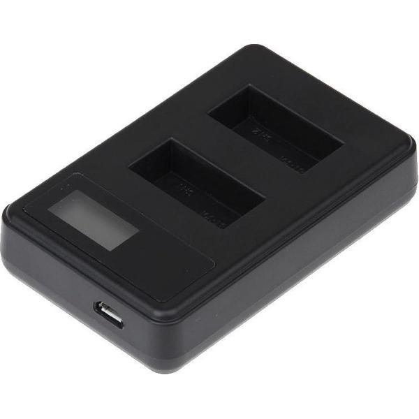 GoPro oplader met LCD-scherm voor twee batterijen geschikt voor GoPro HERO 3+ /3 (AHDBT-301, AHDBT-302)