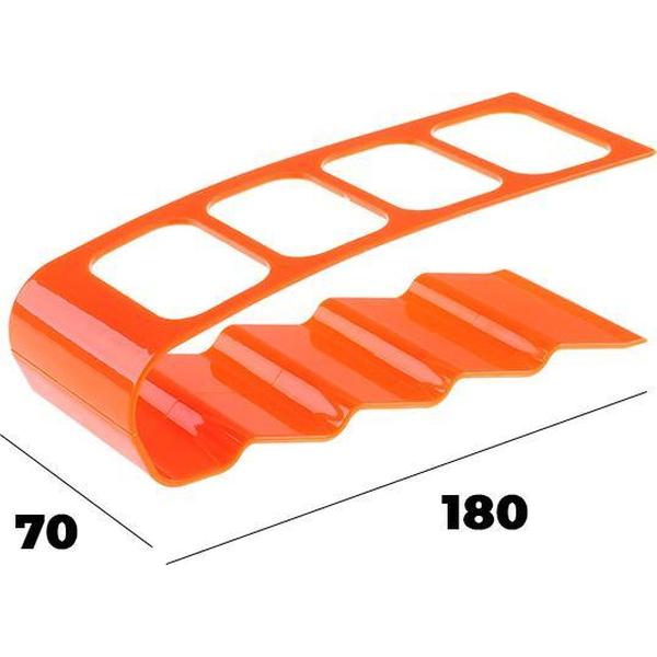 Afstandsbedieningen houder - 4 Vakken - Oranje - Mooie Houder voor afstandsbedieningen - TV - Living