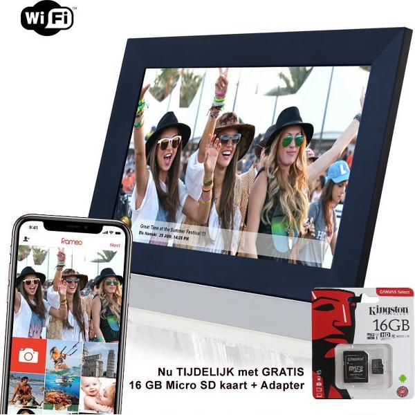 Innovu - Jessica WiFi Digitale Fotolijst 10 inch Touchscreen Zwart Frameo App