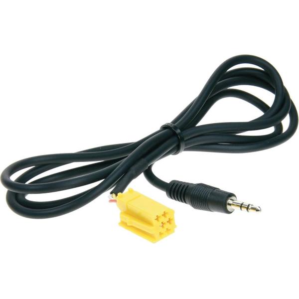 Aux in geel C2 adapter 20 pin mini iso -> 3.5mm jack