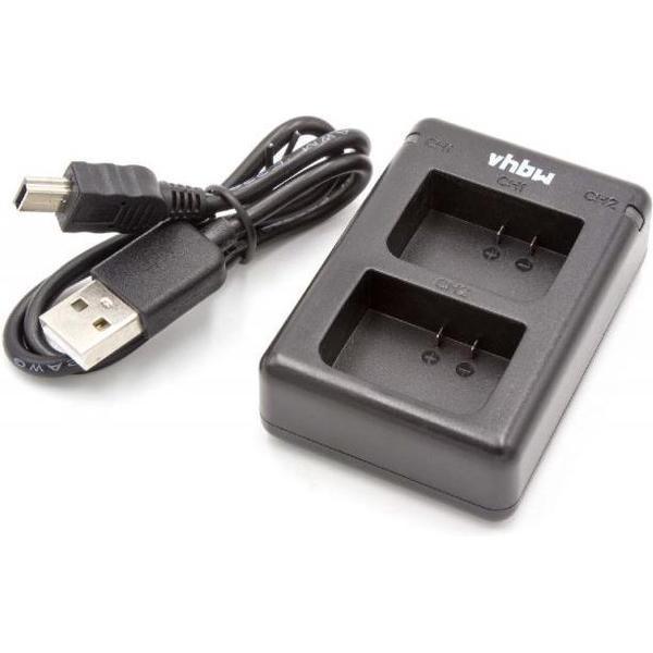 VHBW Camera duo acculader compatibel met Garmin VIRB X, VIRB X Compact en VIRB XE accu's