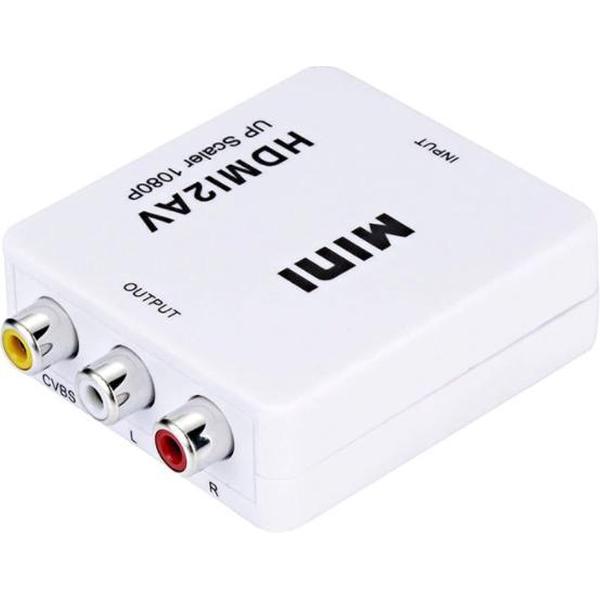 DrPhone HD Video Converter – Video – 1080P – Adapter HD - Hdmi Naar Av Scaler Adapter - Hdmi Naar Rca Av/Cvsb L/R Video