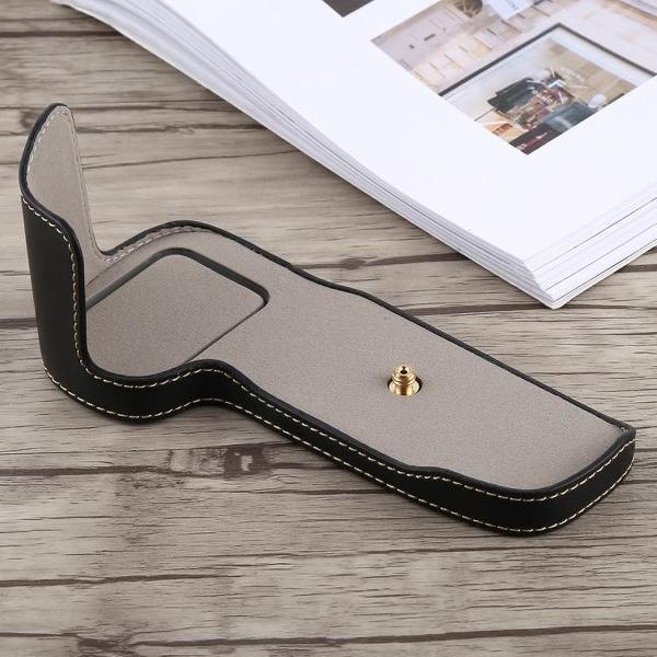 1/4 inch Thread PU Leather Camera Half Case Base for Canon EOS 5D Mark IV / 5D Mark III(Black)