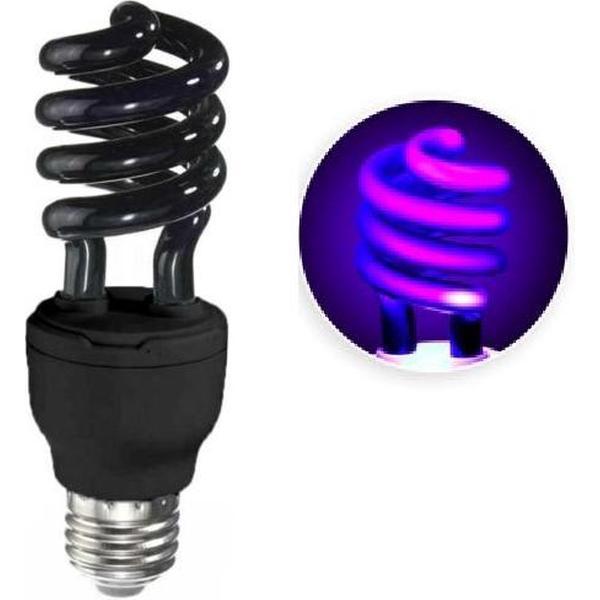 Multifunctionele Blacklight UV Spiraallamp - Black Light Ultra Violet Light Bulb - Ultraviolet Spiraal UV-Lamp Verlichting - UVA/UVB Lamp - E27 Fitting - 15W