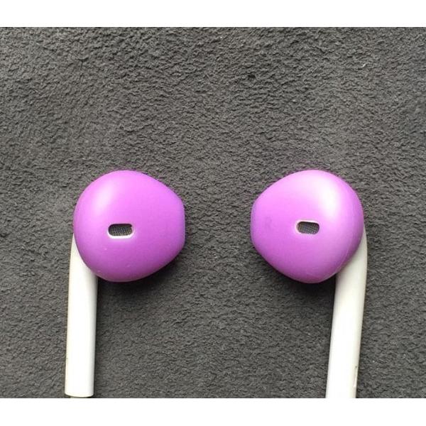 Oortips voor Airpods 1 & 2 - Airpods Eartips - Anti Slip Oordopjes - Siliconen Oortip - Paars - 1 Paar - Airpods bescherming - Airpods hoesje - Airpods oortjes verzachten - Geen irritatie - Apple Airpods - Telefoon accessoires - Oortjes
