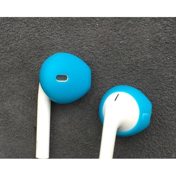 Oortips voor Airpods 1 & 2 - Airpods Eartips - Anti Slip Oordopjes - Siliconen Oortip - Blauw - 1 Paar - Airpods bescherming - Airpods hoesje - Airpods oortjes verzachten - Geen irritatie - Apple Airpods - Telefoon accessoires - Oortjes