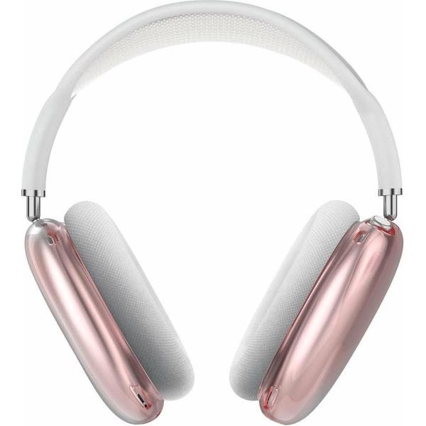 Airpods Max Headset Cover Case - Siliconen Transparant Roze | Watchbands-shop.nl