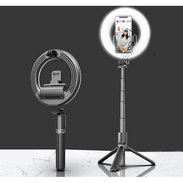 BOTC - Ringlamp - Tiktok lamp - Ringlight - Selfie Stick - selfie Ring Light - Statief - LED Camera - Ringverlichtingssysteem - TikTok -Vlog -Youtube - Instagram - Phone Holder - Bluetooth oplaadbare voor Smartphone Fotografie -