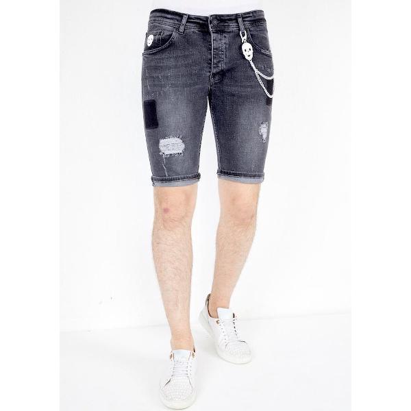 Local Fanatic Korte Broek Heren Spijker - 1050 - Zwart - Maten: 31