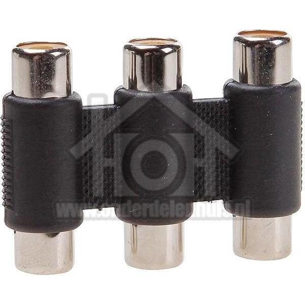 Tulp Adapter 3x Contra RCA Female - 3x Contra RCA Female