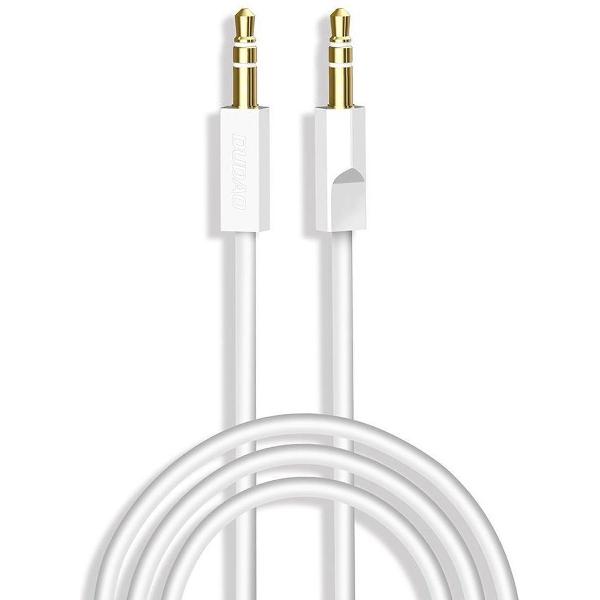 Aux kabel mini jack 3.5 mm stereo - wit