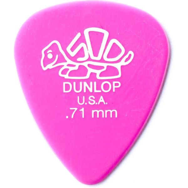 Dunlop Delrin 500 0.71 mm Pick 6-Pack standaard plectrum
