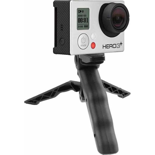 Portable Folding Desktop Stand Rotation Tripod voor GoPro (zwart)