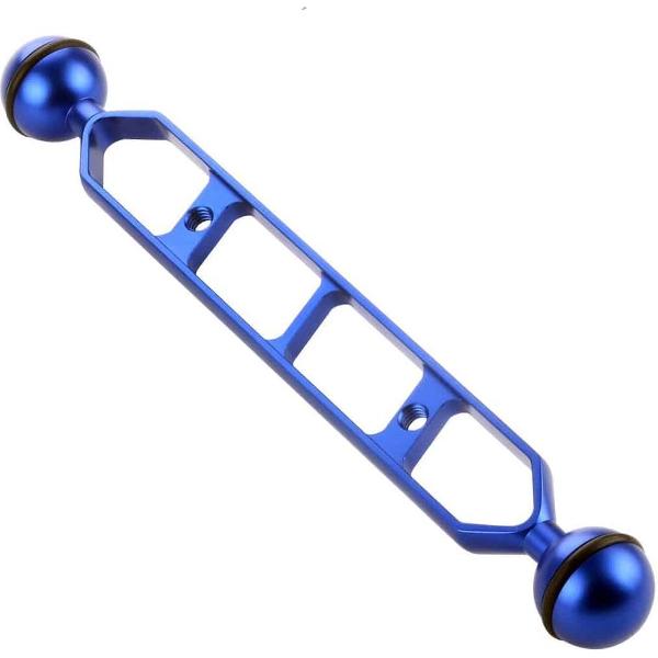 PULUZ 9.0 inch 22.9cm aluminium dubbele ballenarm voor onderwaterlamp / videolamp (blauw)