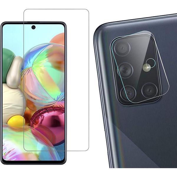Samsung A71 Screenprotector - Samsung Galaxy A71 Screen Protector Glas en Samsung A71 Screenprotector Camera