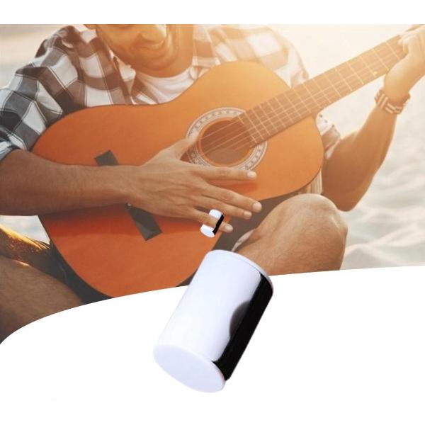 Muziek ritme shaker - Zand shaker ring - Metronoom handmatig - Vinger beat apparaat - Gitaar / Ukelele - Ritmeshaker - Wit