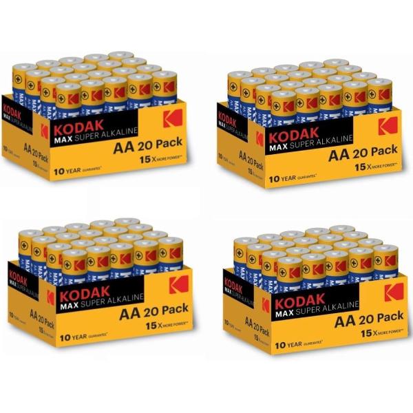 Kodak Max Super Alkaline AA 80 stuks