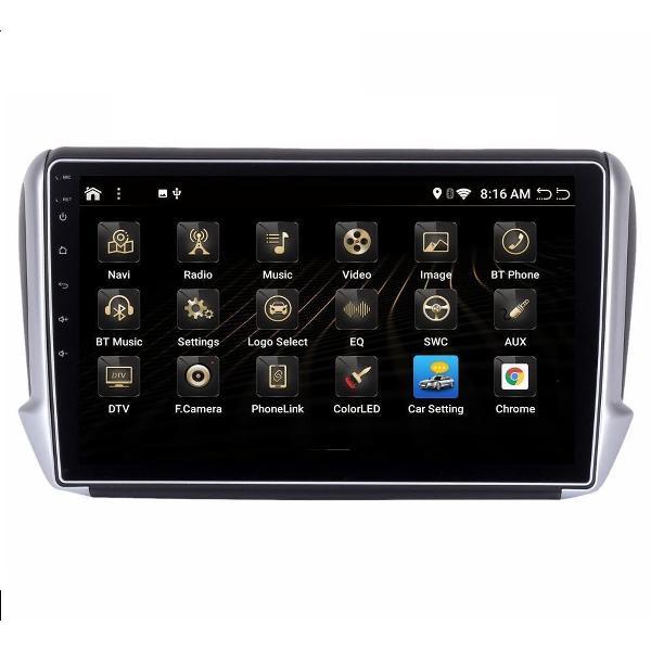 Peugeot 208/2008 navigatie carkit full touch usb android auto carplay android 10