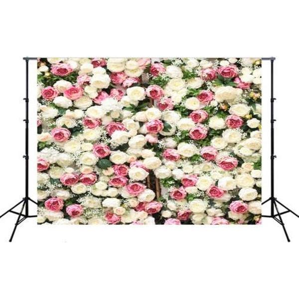 2.1mx 1.5m Flower Wall Simulation Rose Wedding Party Arrangement 3D Photography Achtergronddoek (H4)