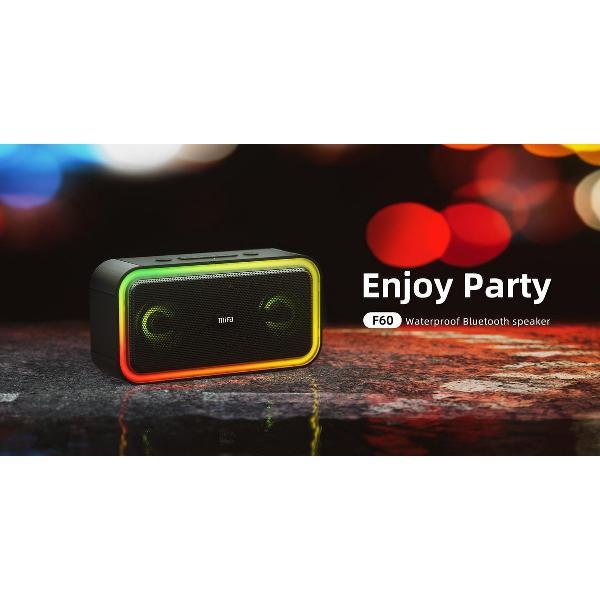 MIFA F60 Black Led-Stereo luidspreker 40w- ondersteunt TF-kaart USB-flash