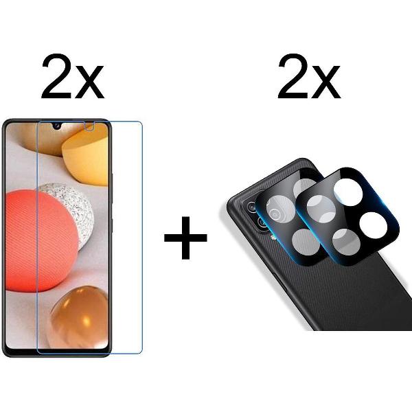 Beschermglas Samsung A42 Screenprotector 2 stuks - Samsung Galaxy A42 Screenprotector - Samsung A42 Screen Protector Camera - 2 stuks