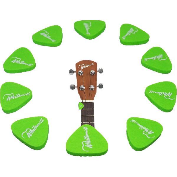 Vilt Plectrums voor Ukelele - Banjolele - Gitaar - Banjo - Snaarinstrument - muziekinstrument - accessoires - ukulele - Picks - 10 stuks - Groen