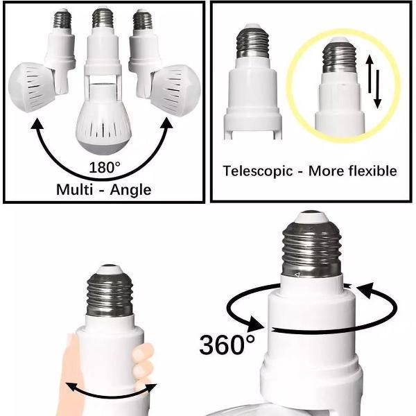 360 graden Wi-Fi IP HD 1080P camera verborgen in lamp | E27 fitting en incl. SD card