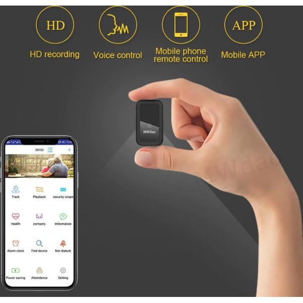 MWdao Voice Recorder App Controle Mini Opname Dictaphone Micro Audio Sound verborgen spion Digitale Professionele Secret Locator Gps Merk Xixi Spy