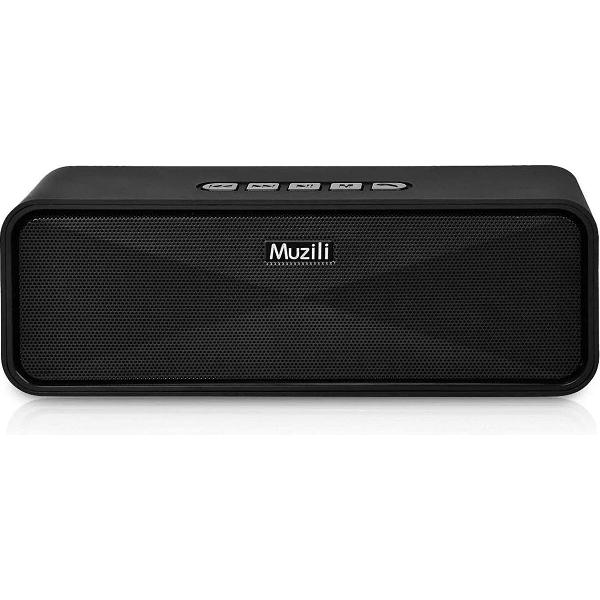 Muzili Bluetooth speaker - dual driver - sterke bas -10 uur speeltijd - TF-kaart - USB- Microfoon - iOS en Android