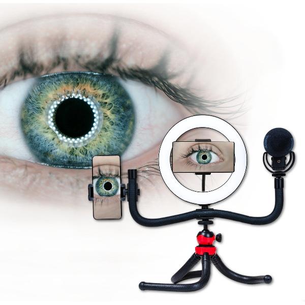 TENTA® Ringlamp met Flexibel Statief en Monopod – Vlog Statief - Video Rig - Selfie Stick - Statief smartphone